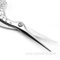 Stork cross-stitch sewing crane scissors silver stainless steel scissors